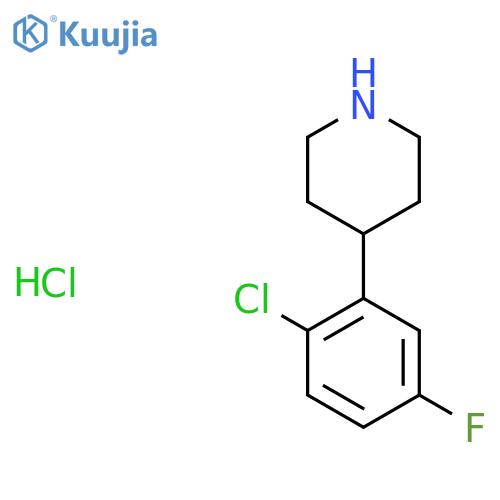 4-(2-Chloro-5-fluorophenyl)piperidine Hydrochloride structure