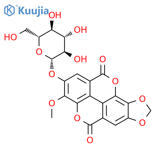 [1]Benzopyrano[5,4,3-cde][1,3]dioxolo[4,5-h][1]- benzopyran-5,11-dione,2-(&acirc;-Dglucopyranosyloxy)- 3-methoxy- structure