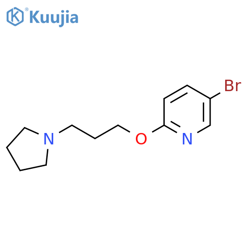 5-Bromo-2-(3-pyrrolidin-1-yl-propoxy)-pyridine structure
