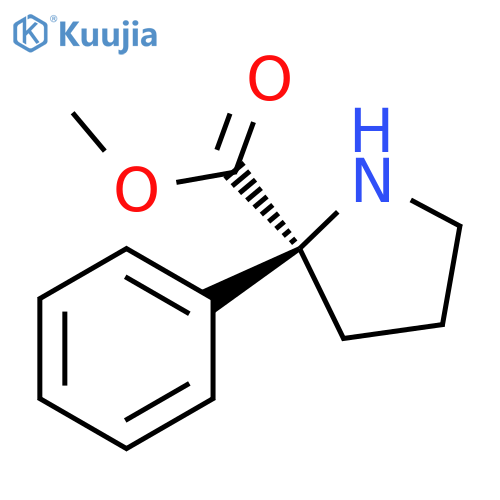 D-Proline, 2-phenyl-, methyl ester structure