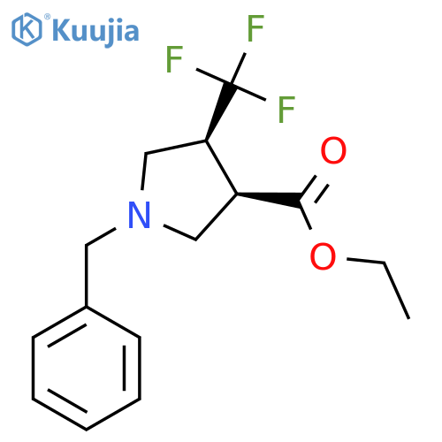 cis-Ethyl 1-benzyl-4-(trifluoromethyl)pyrrolidine-3-carboxylate structure