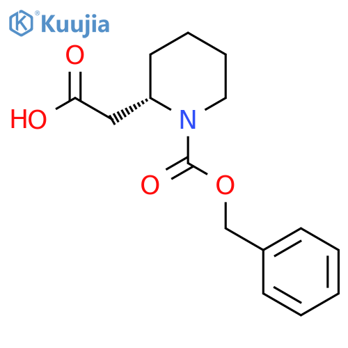 (S)-2-(1-((Benzyloxy)carbonyl)piperidin-2-yl)acetic acid structure