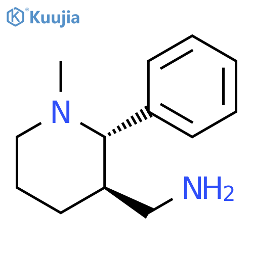 3-Piperidinemethanamine, 1-methyl-2-phenyl-, (2S,3R)- structure