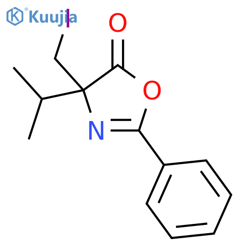5(4H)-Oxazolone,4-(iodomethyl)-4-(1-methylethyl)-2-phenyl- structure
