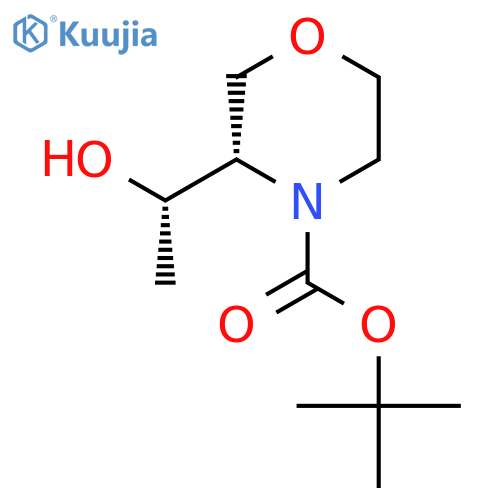 (S)-4-Boc-3-((S)-1-hydroxyethyl)morpholine structure