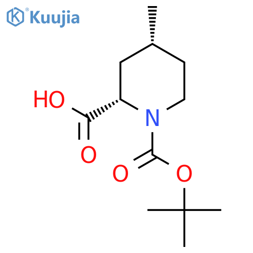 cis-1-(Tert-Butoxycarbonyl)-4-methylpiperidine-2-carboxylic acid structure