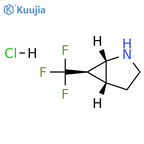 (1R,5R,6R)-6-(trifluoromethyl)-2-azabicyclo[3.1.0]hexane;hydrochloride structure