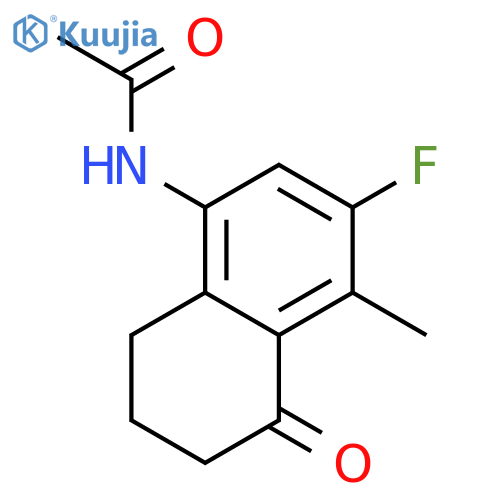 N-(3-Fluoro-4-methyl-5-oxo-5,6,7,8-tetrahydro-1-naphthyl)acetamide structure