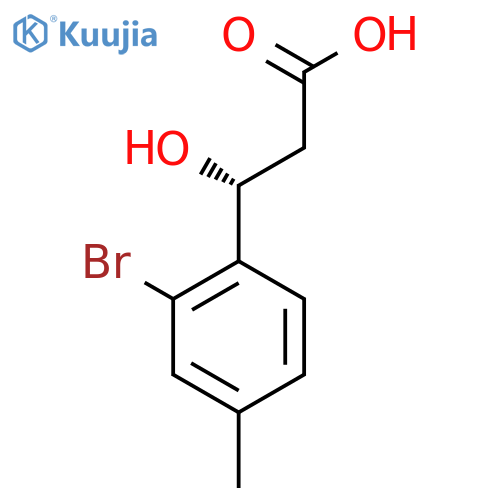 (3r)-3-(2-Bromo-4-methylphenyl)-3-hydroxypropanoic acid structure