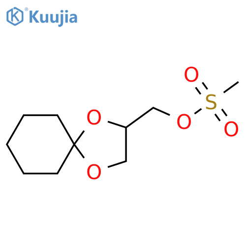 1,4-Dioxaspiro[4.5]decan-2-ylmethyl methanesulfonate structure