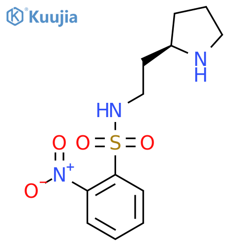 2-Nitro-N-{2-[(2R)-pyrrolidin-2-yl]ethyl}benzene-1-sulfonamide structure
