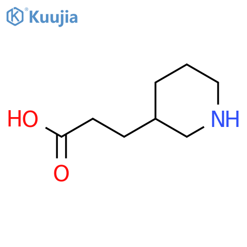 3-(Piperidin-3-yl)propanoic acid structure