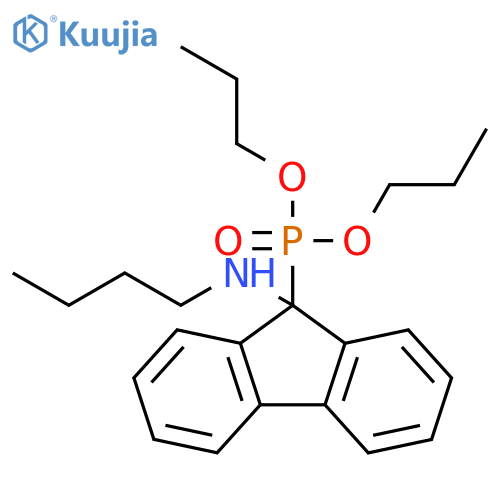 Phosphonic acid, [9-(butylamino)-9H-fluoren-9-yl]-, dipropyl ester structure