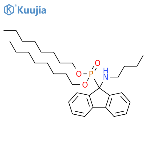 Phosphonic acid, [9-(butylamino)-9H-fluoren-9-yl]-, dioctyl ester structure
