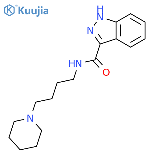 1H-Indazole-3-carboxamide, N-[4-(1-piperidinyl)butyl]- structure