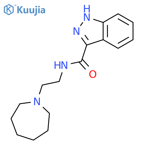 1H-Indazole-3-carboxamide, N-[2-(hexahydro-1H-azepin-1-yl)ethyl]- structure