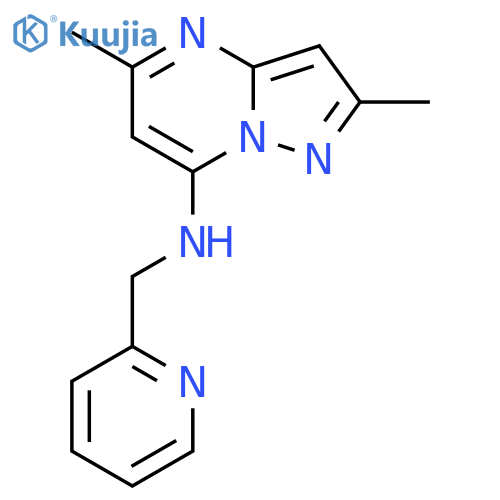 2,5-dimethyl-N-[(pyridin-2-yl)methyl]pyrazolo[1,5-a]pyrimidin-7-amine structure