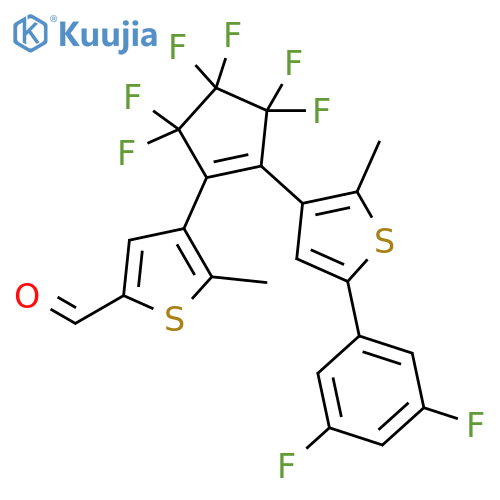 2-Thiophenecarboxaldehyde, 4-[2-[5-(3,5-difluorophenyl)-2-methyl-3-thienyl]-3,3,4,4,5,5-hexafluoro-1-cyclopenten-1-yl]-5-methyl- structure