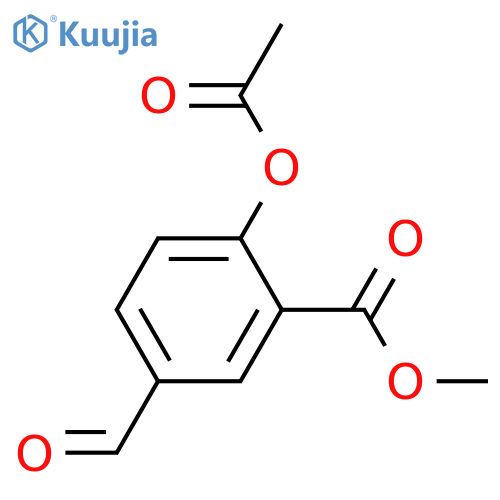 5-Formyl-2-hydroxybenzoic acid; Ac, Me ester structure