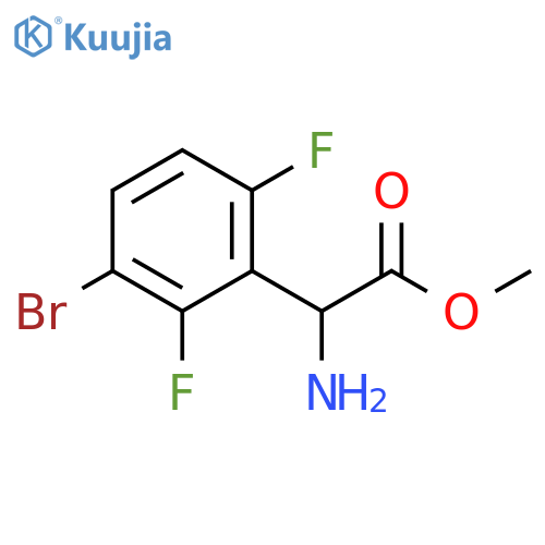 Benzeneacetic acid, α-amino-3-bromo-2,6-difluoro-, methyl ester structure