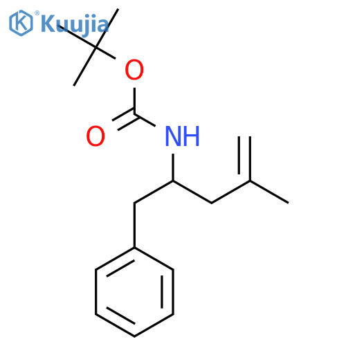 tert-butyl N-(4-methyl-1-phenylpent-4-en-2-yl)carbamate structure