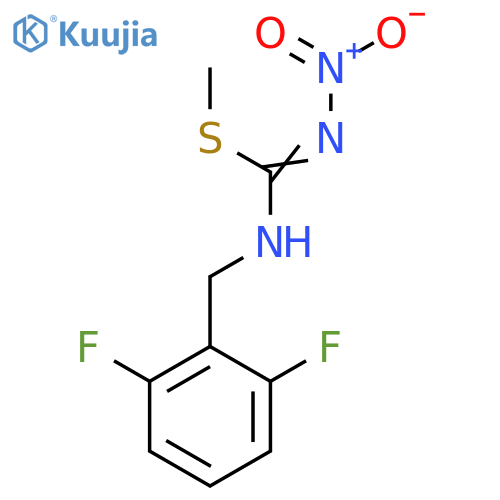 (E/Z)-Methyl N-2,6-difluorobenzyl-N'-nitrocarbamimidothioate structure