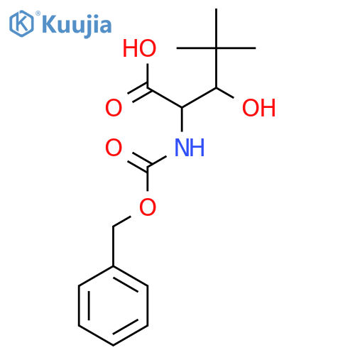 2-{[(Benzyloxy)carbonyl]amino}-3-hydroxy-4,4-dimethylpentanoic acid structure