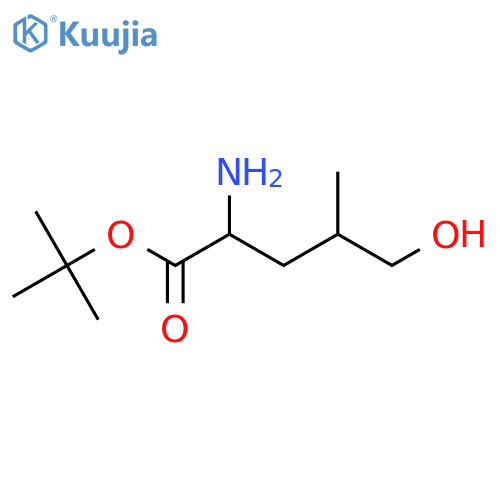 Tert-butyl 2-amino-5-hydroxy-4-methylpentanoate structure
