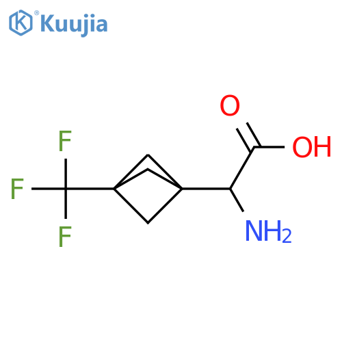 2-amino-2-[3-(trifluoromethyl)bicyclo[1.1.1]pentan-1-yl]acetic acid structure