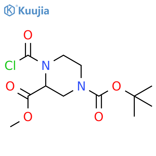 1-Tert-butyl 3-methyl 4-(carboxy)piperazine-1,3-dicarboxylate structure
