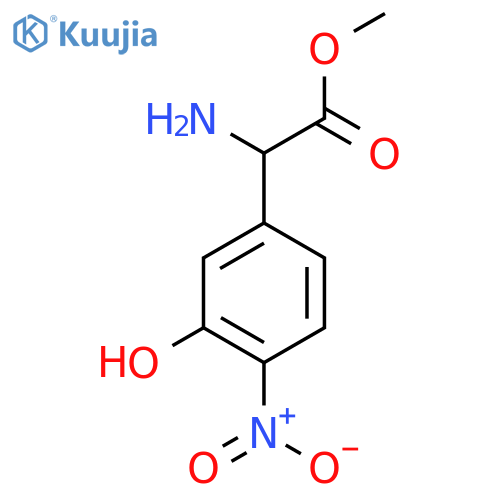 Methyl 2-amino-2-(3-hydroxy-4-nitrophenyl)acetate structure