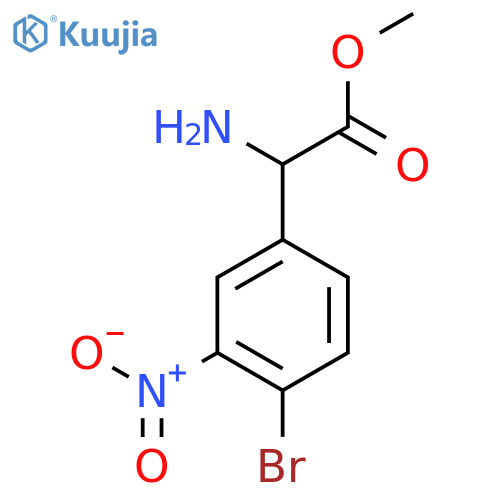 Methyl 2-amino-2-(4-bromo-3-nitrophenyl)acetate structure