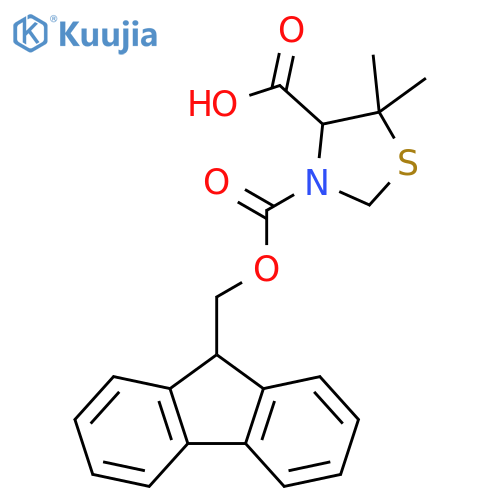 3,4-Thiazolidinedicarboxylic acid, 5,5-dimethyl-, 3-(9H-fluoren-9-ylmethyl) ester structure