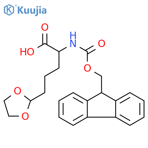 1,3-Dioxolane-2-pentanoic acid, α-[[(9H-fluoren-9-ylmethoxy)carbonyl]amino]- structure