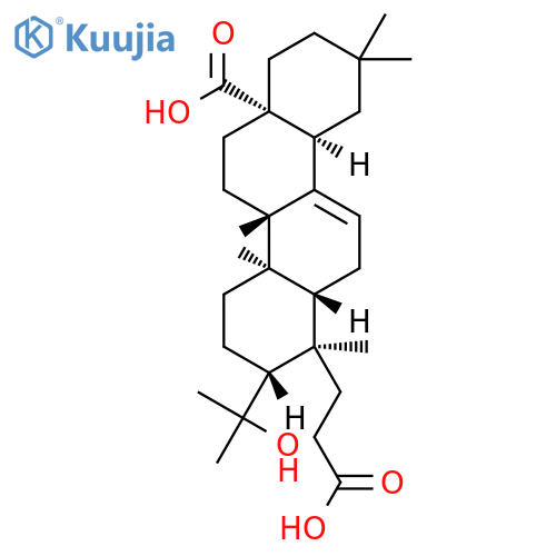 3,4-seco-Olean-12-en-4-ol-3,28-dioic acid structure