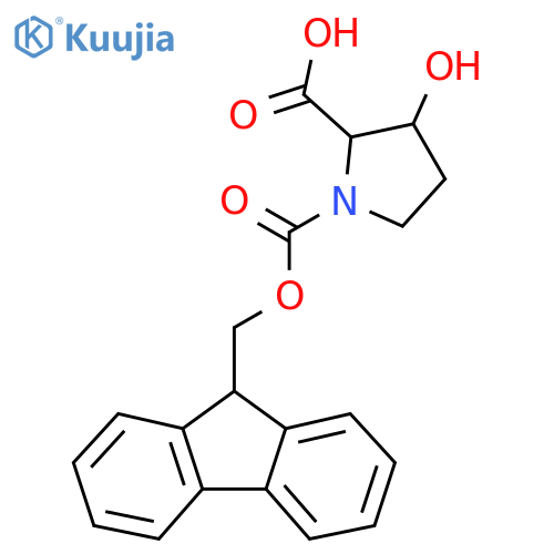 1-FMOC-3-Hydroxy-pyrrolidine-2-carboxylic acid structure