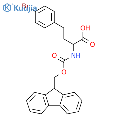 (S)-4-(4-Bromo-phenyl)-2-(9H-fluoren-9-ylmethoxycarbonylamino)-butyric acid structure