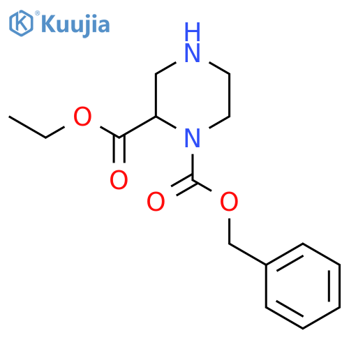 1-Benzyl 2-ethyl piperazine-1,2-dicarboxylate structure