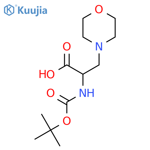 (R)-2-((tert-butoxycarbonyl)amino)-3-morpholinopropanoic acid structure