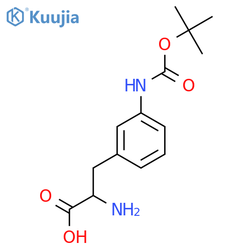 2-Amino-3-(3-{[(tert-butoxy)carbonyl]amino}phenyl)propanoic acid structure