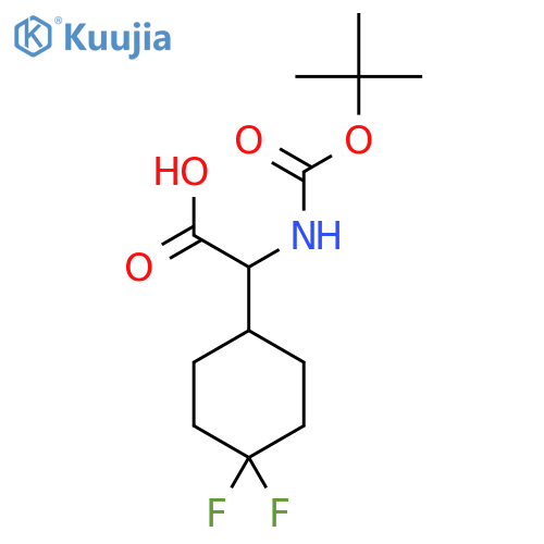 tert-butoxycarbonylamino-(4,4-difluoro-cyclohexyl)-acetic acid structure