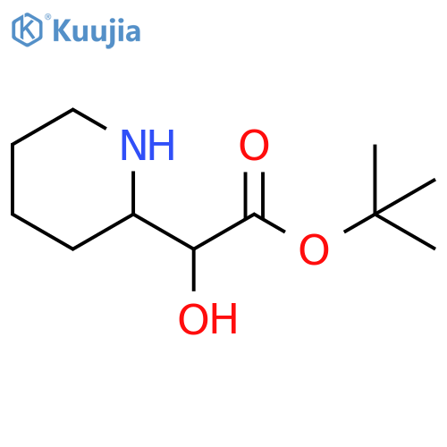 2-Piperidineacetic acid, α-hydroxy-, 1,1-dimethylethyl ester structure