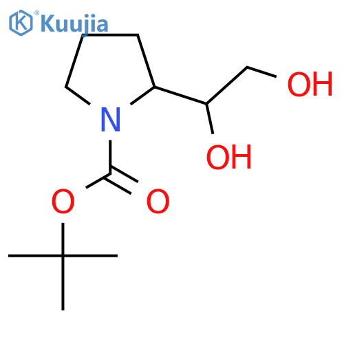 Tert-butyl 2-(1,2-dihydroxyethyl)pyrrolidine-1-carboxylate structure