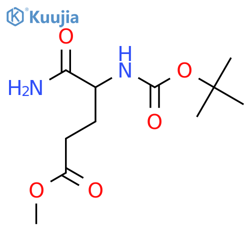 methyl 5-amino-4-((tert-butoxycarbonyl)amino)-5-oxopentanoate structure