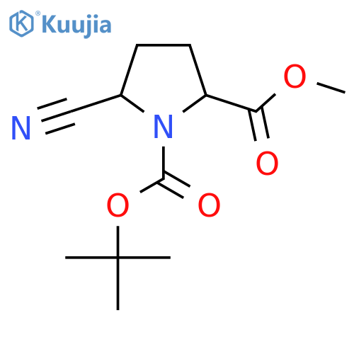 1-tert-Butyl 2-methyl 5-cyanopyrrolidine-1,2-dicarboxylate structure