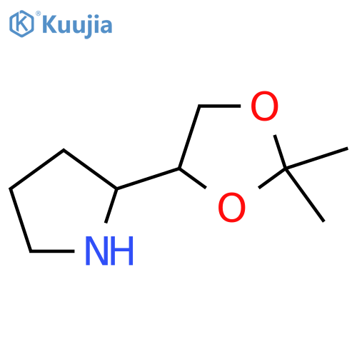 2-(2,2-Dimethyl-1,3-dioxolan-4-yl)pyrrolidine structure