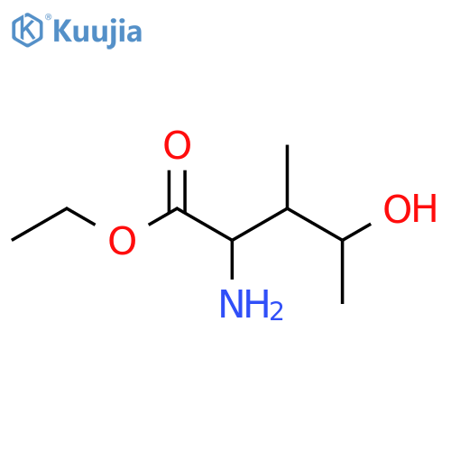 Ethyl 2-amino-4-hydroxy-3-methylpentanoate structure