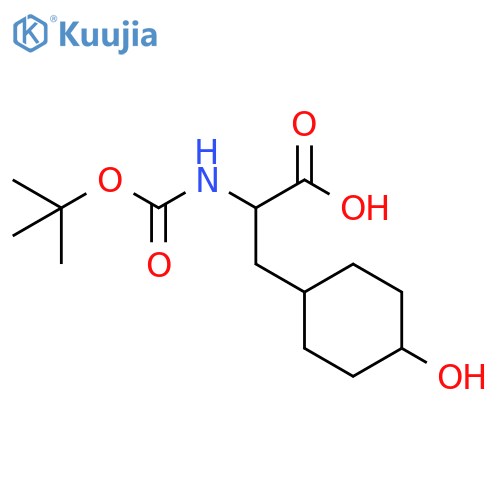 Cyclohexanepropanoic acid, α-[[(1,1-dimethylethoxy)carbonyl]amino]-4-hydroxy- structure