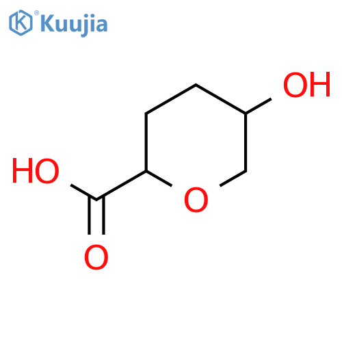 5-hydroxytetrahydropyran-2-carboxylic acid structure