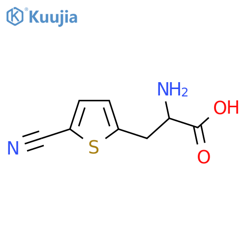 2-Amino-3-(5-cyanothiophen-2-yl)propanoic acid structure